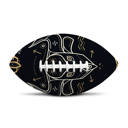 Vintage Taurus Zodiac Sign Print Rugby Ball