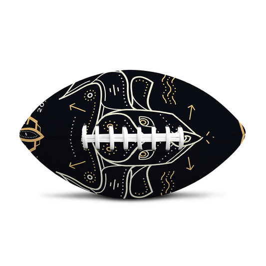 Vintage Taurus Zodiac Sign Print Rugby Ball