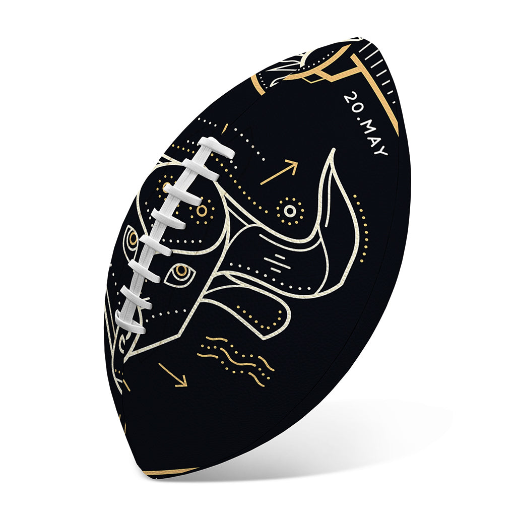 Vintage Taurus Zodiac Sign Print Rugby Ball
