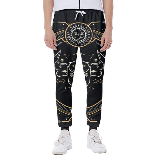 Vintage Taurus Zodiac Sign Print Scuba Joggers