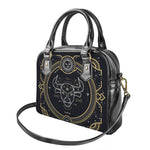 Vintage Taurus Zodiac Sign Print Shoulder Handbag