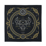 Vintage Taurus Zodiac Sign Print Silk Bandana