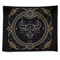 Vintage Taurus Zodiac Sign Print Tapestry