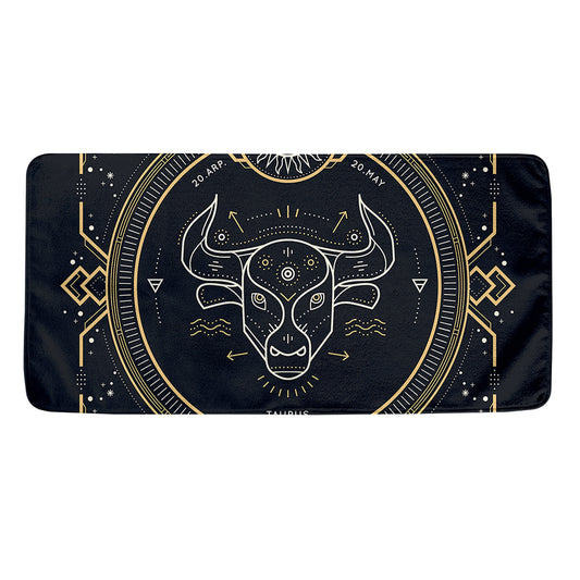 Vintage Taurus Zodiac Sign Print Towel