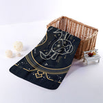 Vintage Taurus Zodiac Sign Print Towel