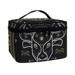 Vintage Taurus Zodiac Sign Print Travel Makeup Bag