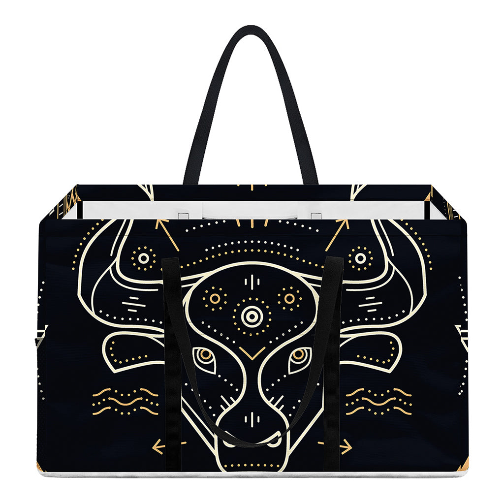 Vintage Taurus Zodiac Sign Print Utility Tote Bag
