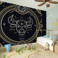 Vintage Taurus Zodiac Sign Print Wall Sticker