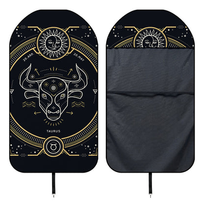Vintage Taurus Zodiac Sign Print Waterproof Car Seat Cover