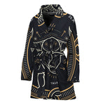 Vintage Taurus Zodiac Sign Print Women's Bathrobe