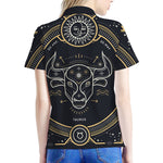 Vintage Taurus Zodiac Sign Print Women's Polo Shirt