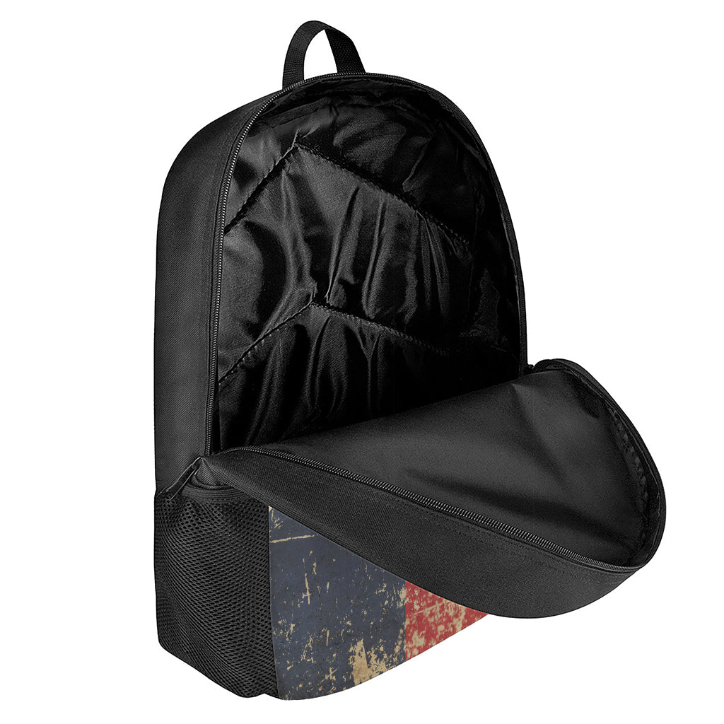 Vintage Texas Flag Print 17 Inch Backpack