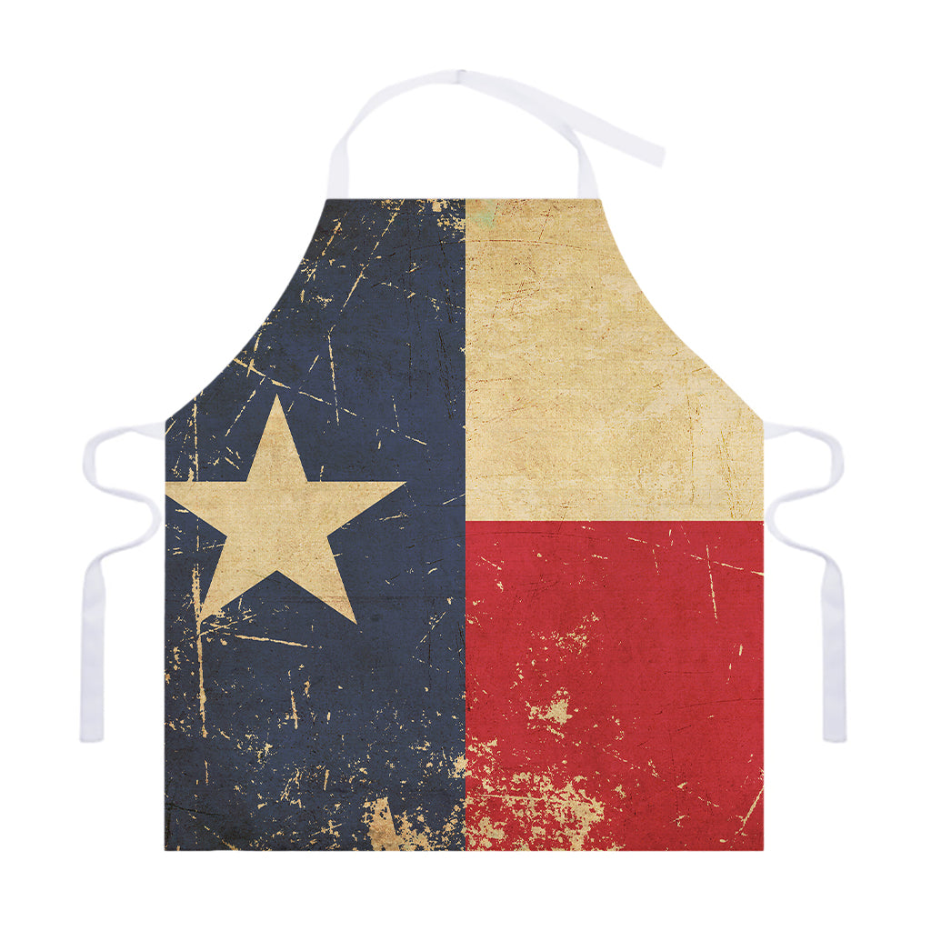 Vintage Texas Flag Print Adjustable Apron