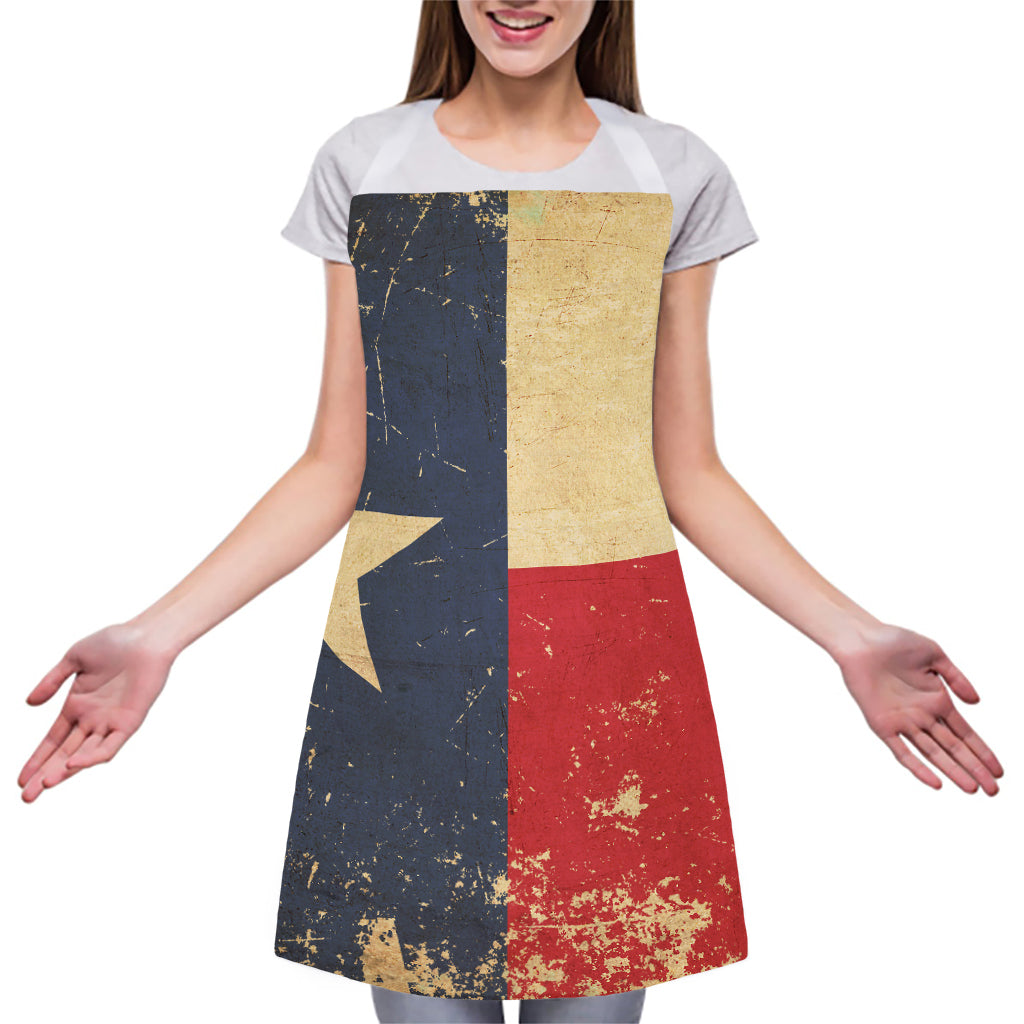 Vintage Texas Flag Print Adjustable Apron