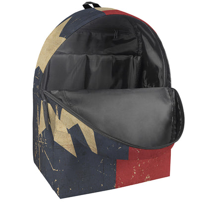 Vintage Texas Flag Print Backpack