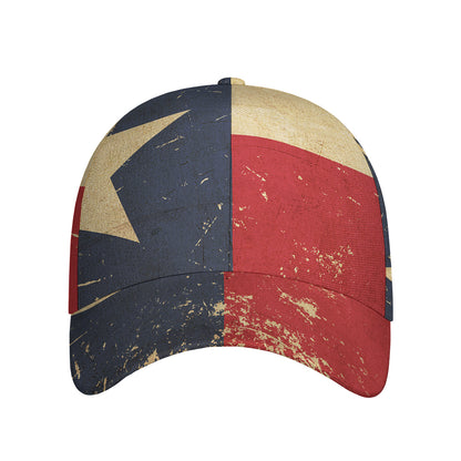 Vintage Texas Flag Print Baseball Cap