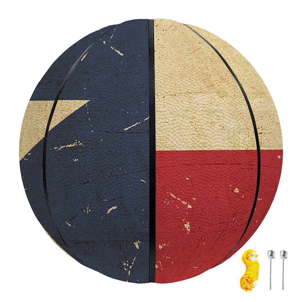 Vintage Texas Flag Print Basketball