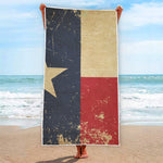 Vintage Texas Flag Print Beach Towel