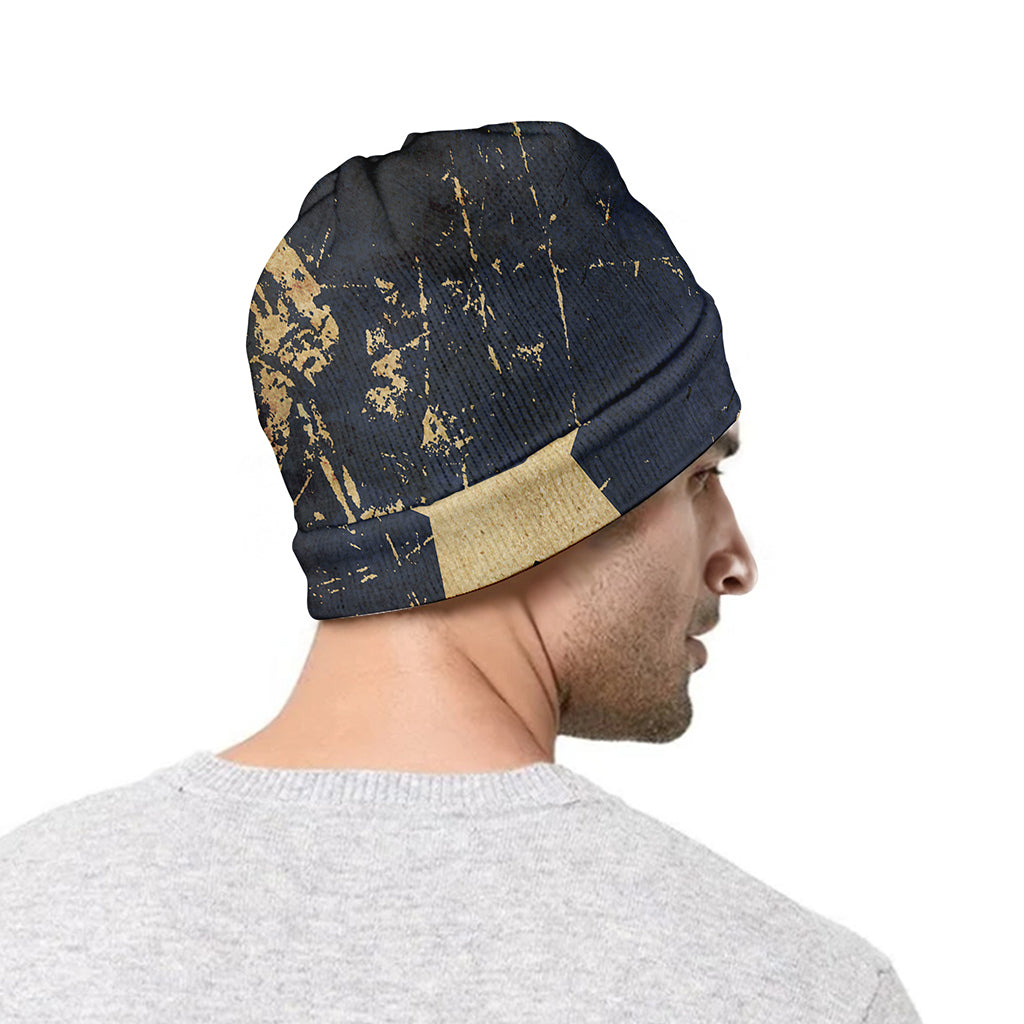 Vintage Texas Flag Print Beanie