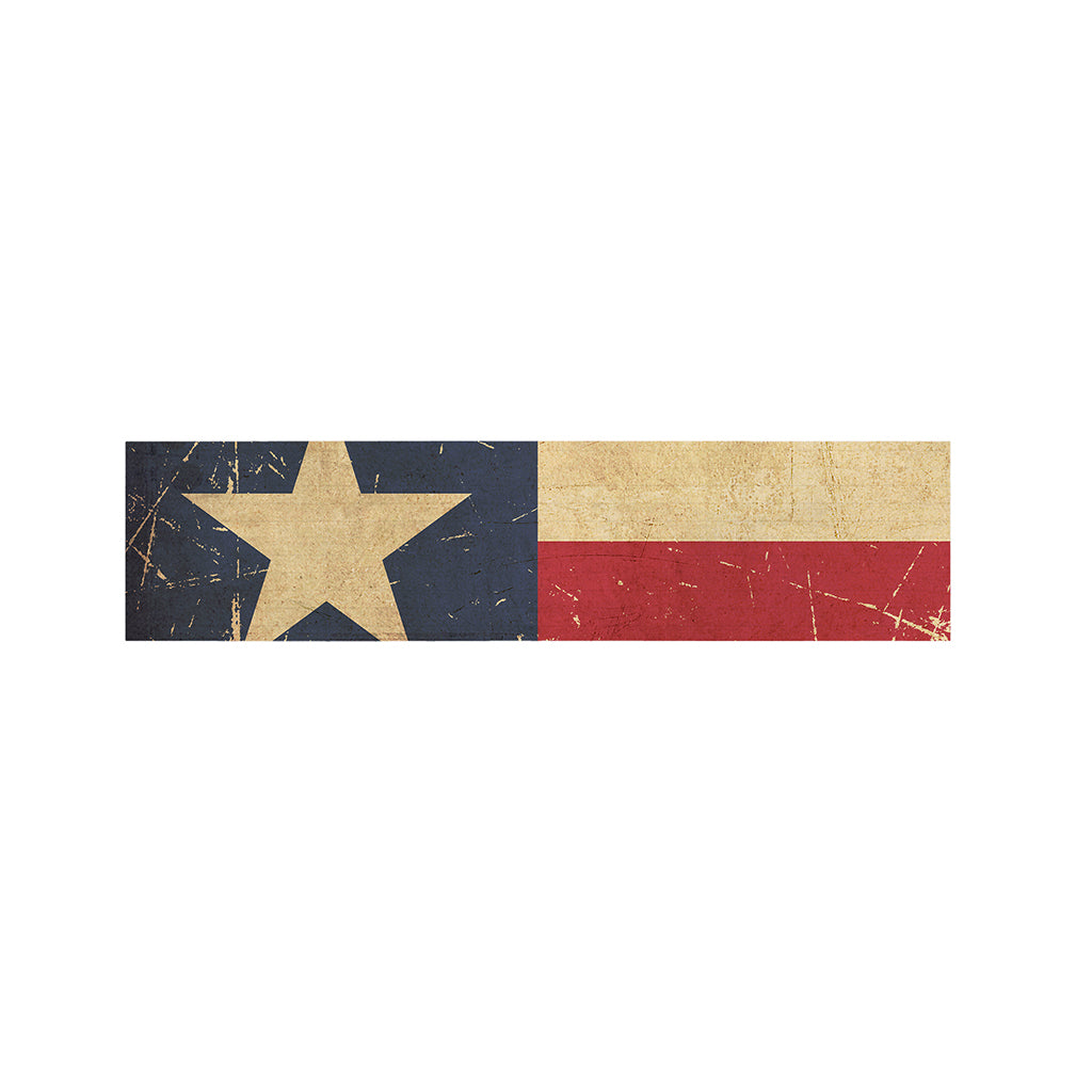 Vintage Texas Flag Print Bed Runner