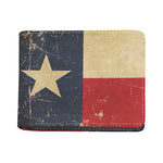 Vintage Texas Flag Print Bifold Wallet