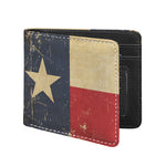 Vintage Texas Flag Print Bifold Wallet