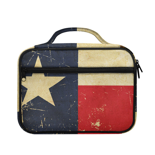 Vintage Texas Flag Print Briefcase Bible Bag