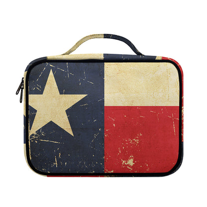 Vintage Texas Flag Print Briefcase Bible Bag