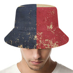 Vintage Texas Flag Print Bucket Hat