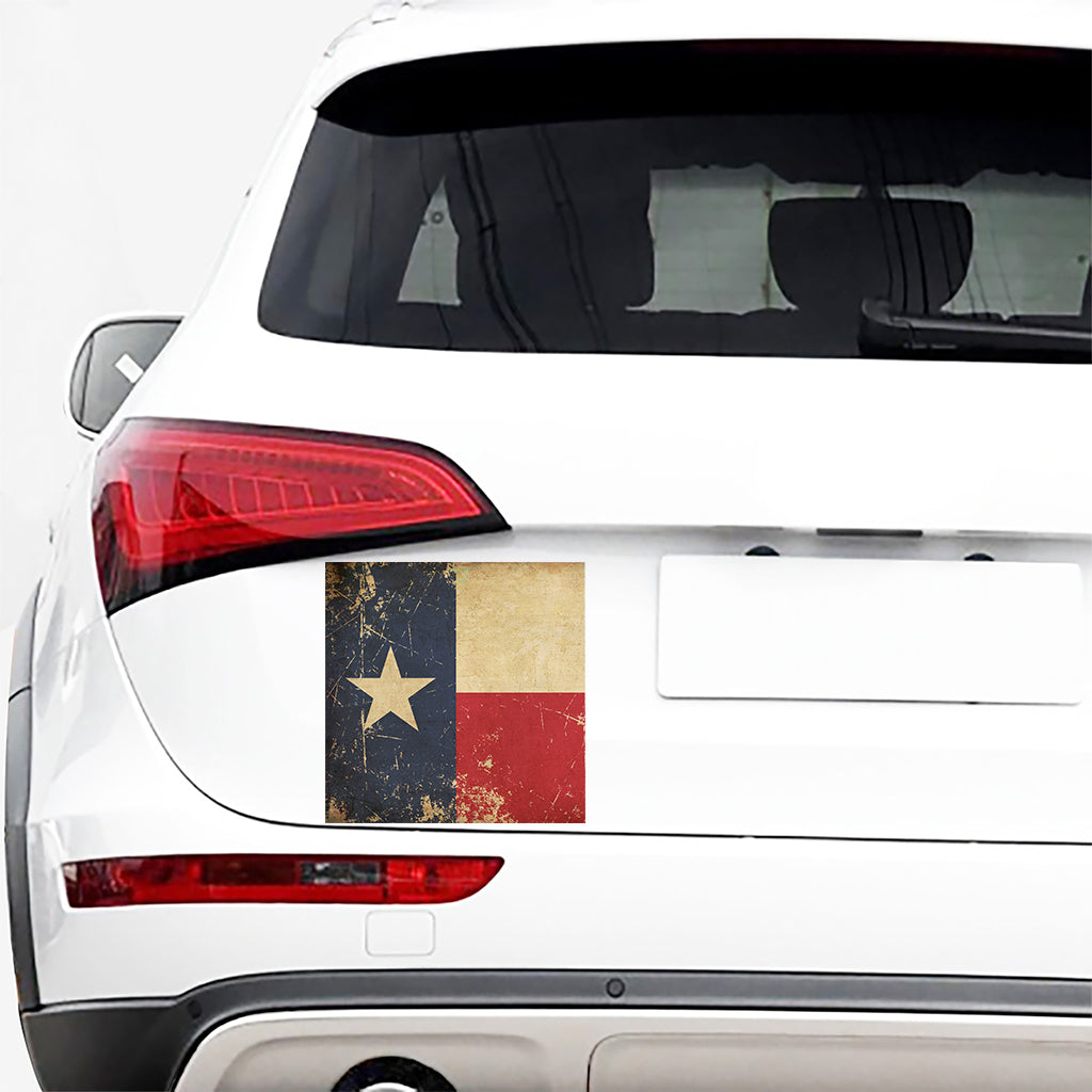 Vintage Texas Flag Print Car Sticker