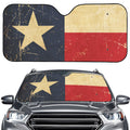 Vintage Texas Flag Print Car Windshield Sun Shade
