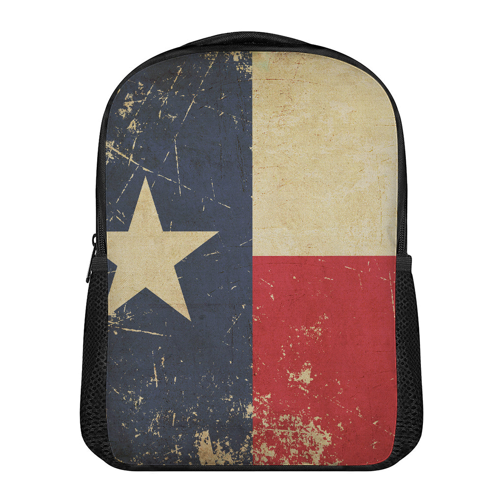 Vintage Texas Flag Print Casual Backpack