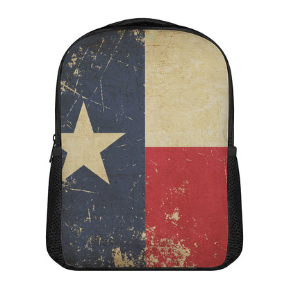 Vintage Texas Flag Print Casual Backpack