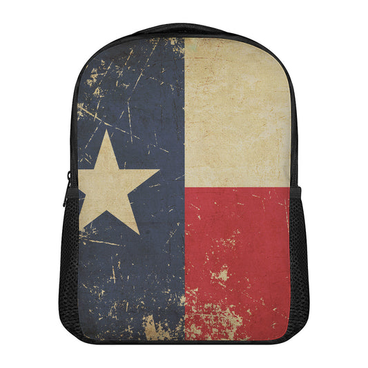 Vintage Texas Flag Print Casual Backpack