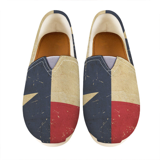 Vintage Texas Flag Print Casual Shoes