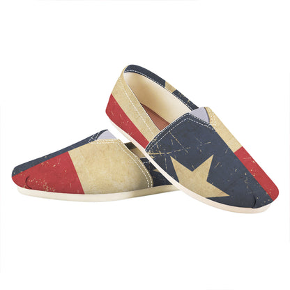 Vintage Texas Flag Print Casual Shoes
