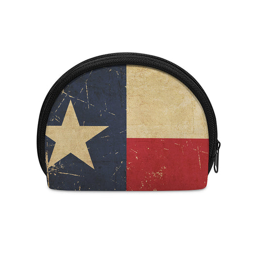 Vintage Texas Flag Print Coin Purse