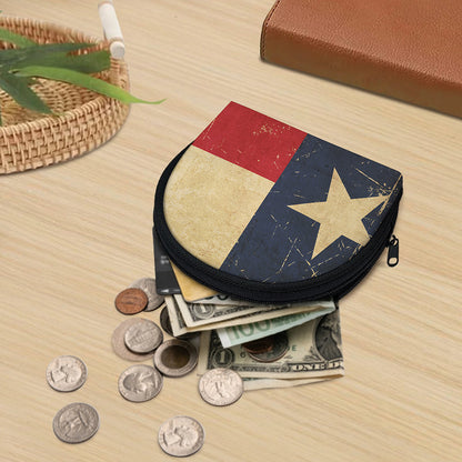 Vintage Texas Flag Print Coin Purse