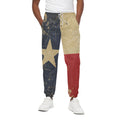 Vintage Texas Flag Print Cotton Sweatpants