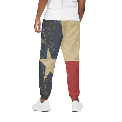 Vintage Texas Flag Print Cotton Pants