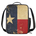 Vintage Texas Flag Print Crossbody Lunch Bag