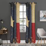 Vintage Texas Flag Print Curtain