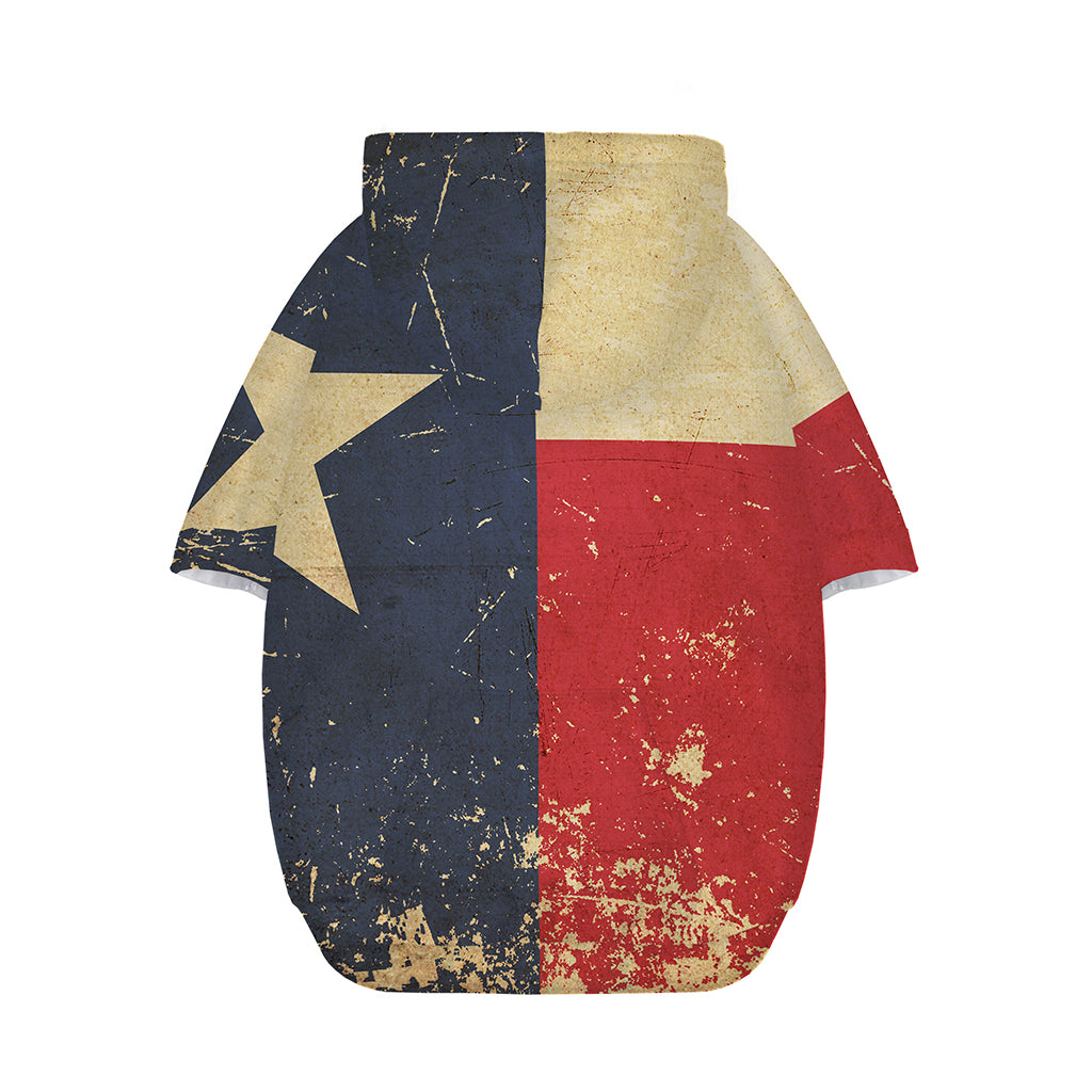 Vintage Texas Flag Print Dog Zip Up Hoodie