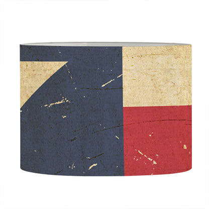 Vintage Texas Flag Print Drum Lamp Shade
