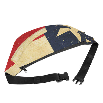 Vintage Texas Flag Print Fanny Pack