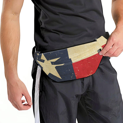 Vintage Texas Flag Print Fanny Pack