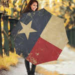 Vintage Texas Flag Print Foldable Umbrella
