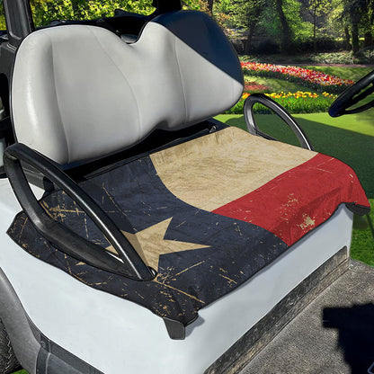 Vintage Texas Flag Print Golf Cart Seat Cover