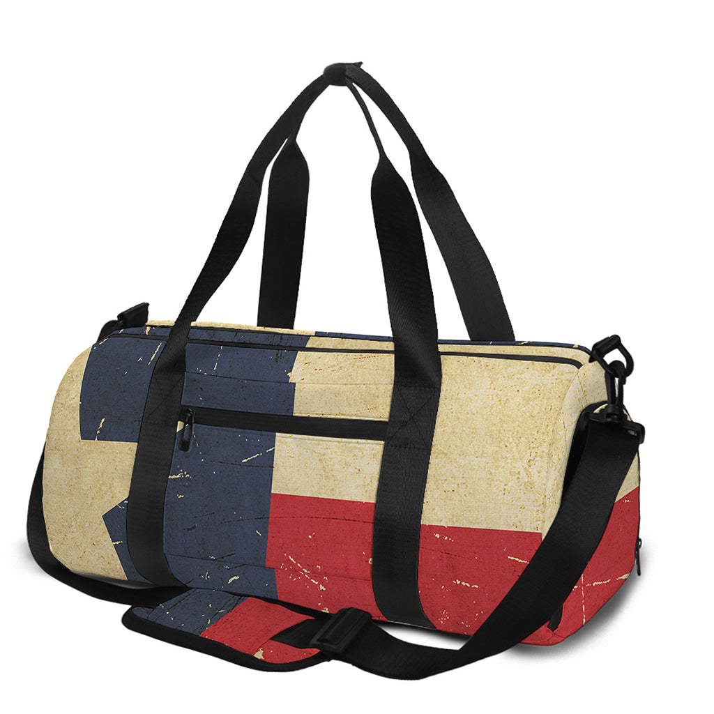 Vintage Texas Flag Print Gym Bag