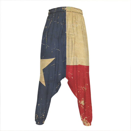 Vintage Texas Flag Print Hammer Pants